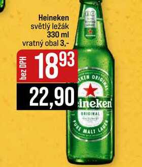 Heineken světlý ležák 330 ml