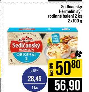 Sedlčanský Hermelín sýr rodinné balení 2 ks 2x100 g 