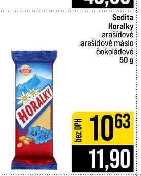 Sedita Horalky arašídové arašídové máslo čokoládové 50 g