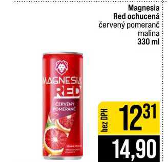 Magnesia Red ochucená červený pomeranč malina 330 ml