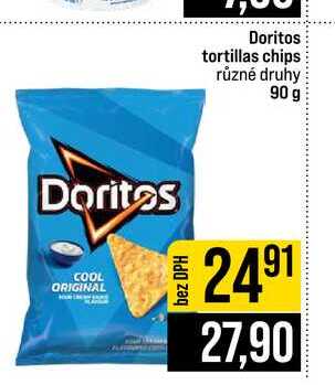 Doritos tortillas chips různé druhy 90 g