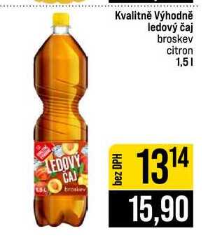 Kvalitně Výhodně ledový čaj broskev citron 1,5l