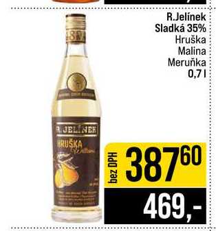 R.Jelínek Sladká 35% Hruška Malina Meruňka 0,7l