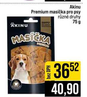 Akinu Premium masíčka pro psy různé druhy 75g