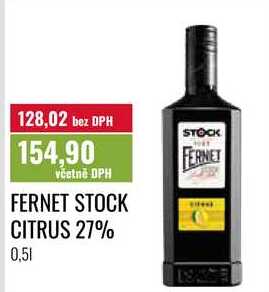 FERNET STOCK CITRUS 27% 0,5l