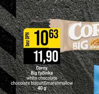 Big tyčinka white chocolate chocolate biscuit&marshmallow 40 g  