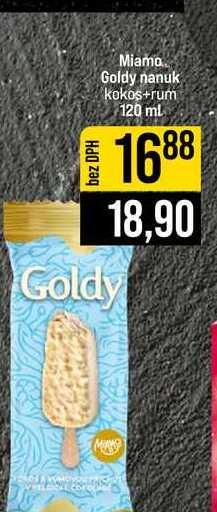 Miamo Goldy nanuk kokos+rum 120 ml 