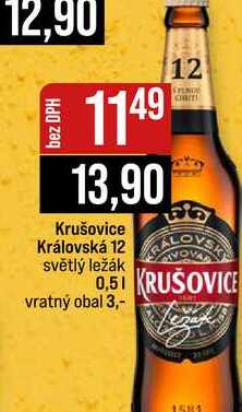 Krušovice Královská 12 světlý ležák 0,5l