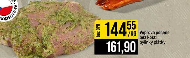 Vepřová pečeně bez kosti bylinky plátky 1kg