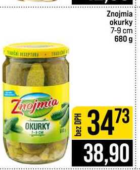 Znojmia okurky 7-9 cm 680 g