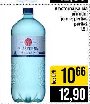 Kláštorná Kalcia přírodní jemně perlivá perlivá 1,5l