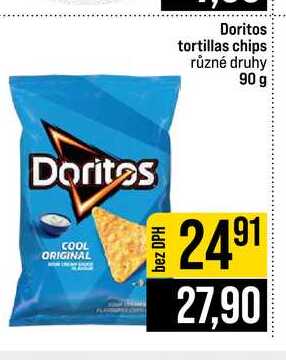 Doritos tortillas chips různé druhy 90 g 