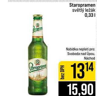 Staropramen světlý ležák 0,33l