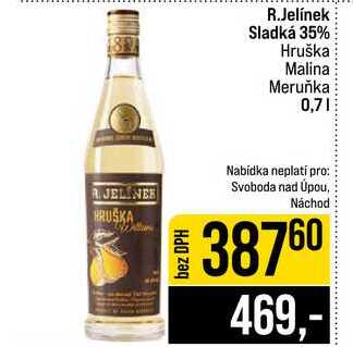 R.Jelínek Sladká 35% Hruška Malina Meruňka 0,7l