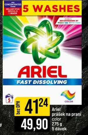 Ariel prášek na praní color 275 g 5 dávek 