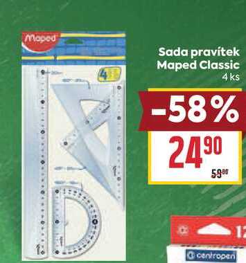 Maped Sada pravítek Maped Classic 4 ks