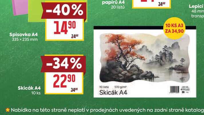 Skicák A4 10 ks