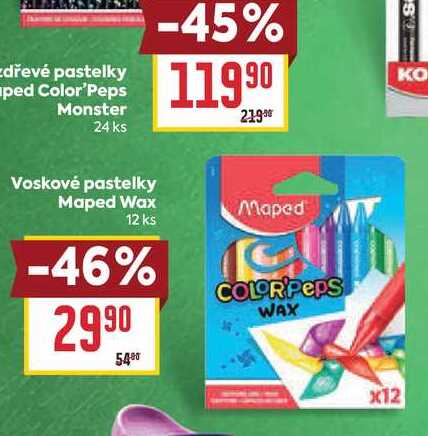 Voskové pastelky Maped Wax 12 ks
