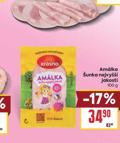 Amálka Šunka nejvyšší jakosti 100 g
