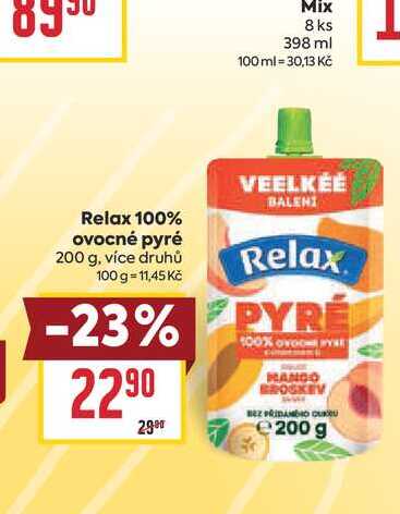 Relax 100% ovocné pyré 200 g