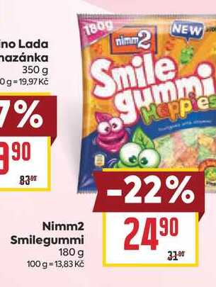 Nimm2 Smilegummi 180 g 