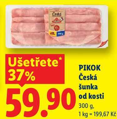 PIKOK Česká šunka od kosti, 300 g
