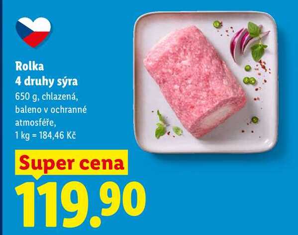 Rolka 4 druhy sýra, 650 g