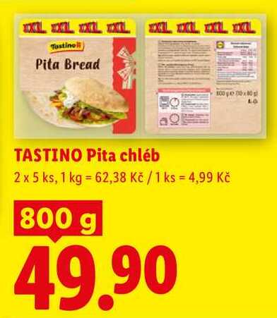 TASTINO Pita chléb, 800 g