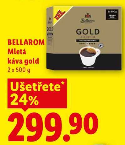 BELLAROM Mletá káva gold, 2x 500 g