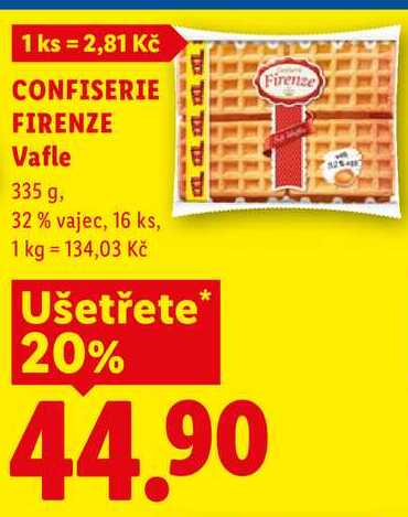 CONFISERIE FIRENZE Vafle, 335 g