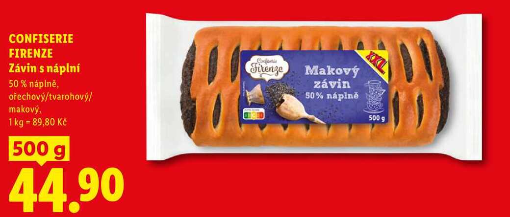 CONFISERIE FIRENZE Závin s náplní, 500 g