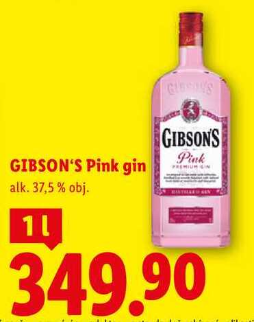 GIBSON'S Pink gin, 1 l