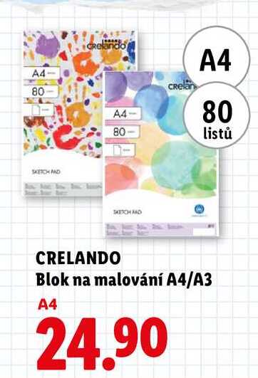 CRELANDO Blok na malování A4