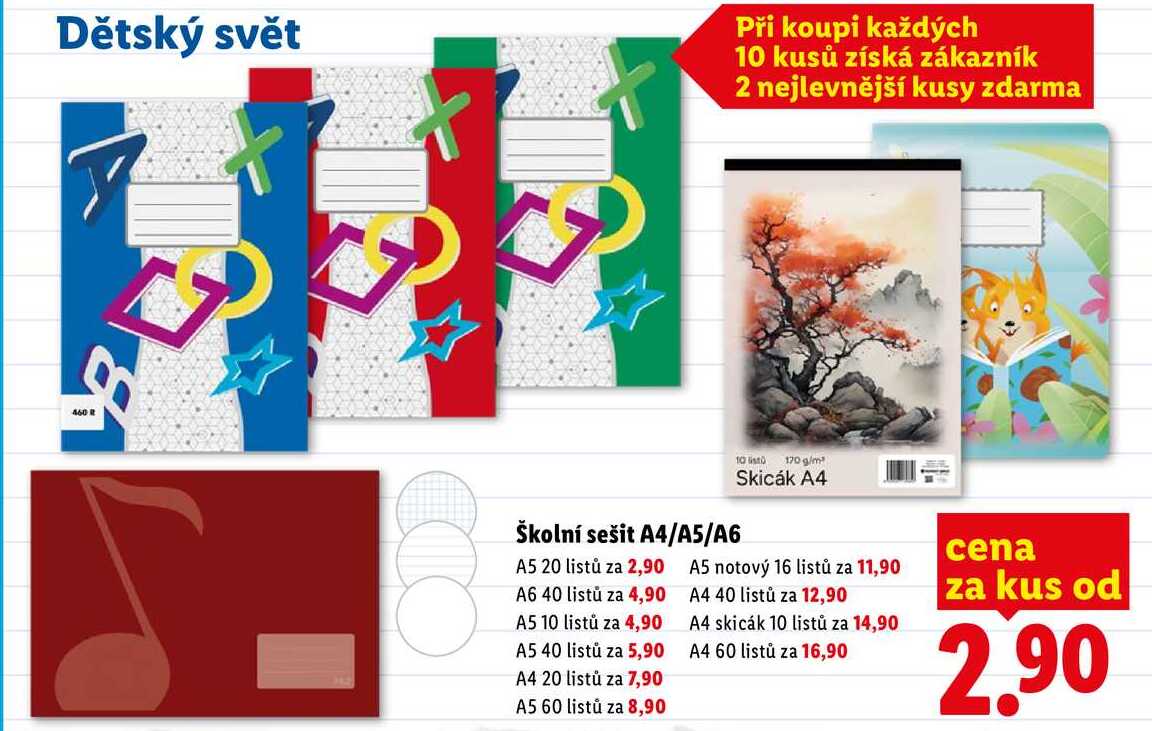 Školní sešit A4/A5/A6