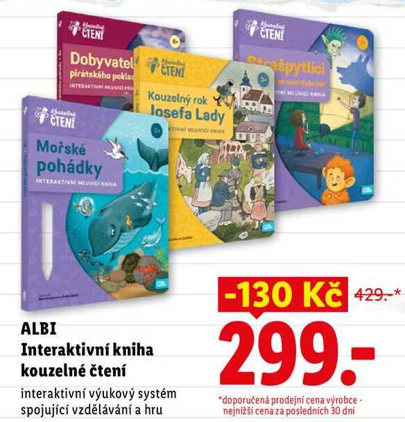 ALBI Interaktivní kniha kouzelné čtení 