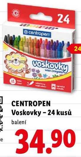 CENTROPEN Voskovky - 24 kusů