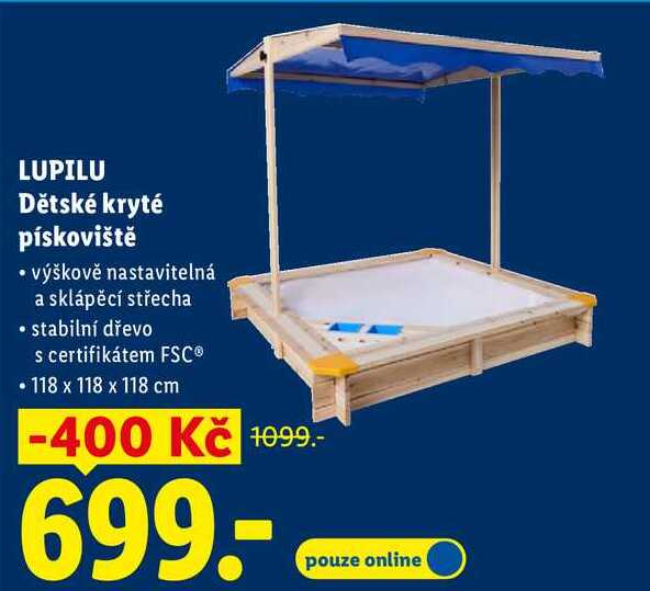 LUPILU Dětské kryté pískoviště 