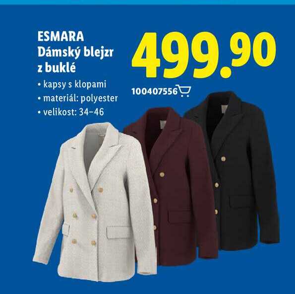 ESMARA Dámský blejzr z buklé 