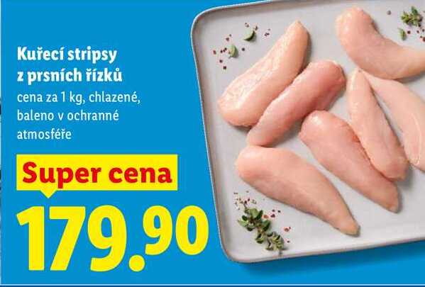 Kuřecí stripsy z prsních řízků, cena za 1 kg