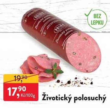 Životický polosuchý 100g