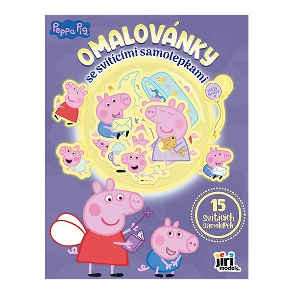 JIRI MODELS Omalovánky se svítícími samolepkami Prasátko Peppa