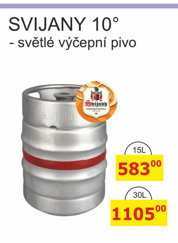 Svijany Svijanská Desítka, světlé výčepní pivo 30L sud