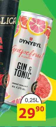 DYNYBYL Grapefruit GIN & TONIC 0,25l míchaný nápoj plech