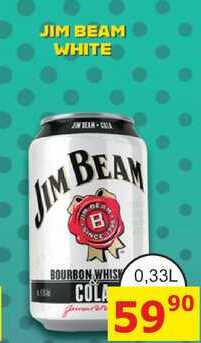 Jim Beam Bourbon whiskey COLA 0,25l míchaný nápoj plech
