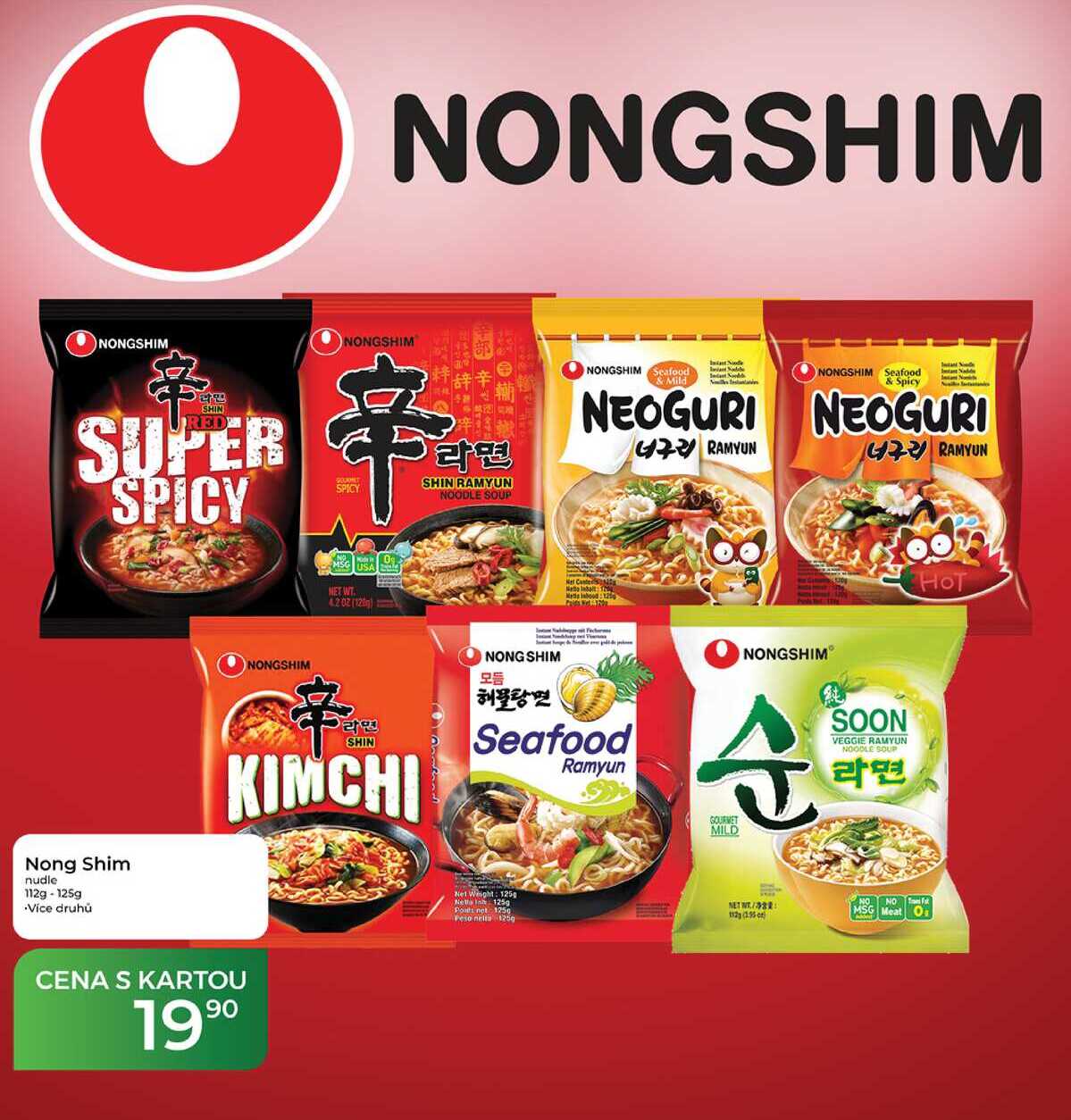 Nong Shim nudle 112g - 125g  