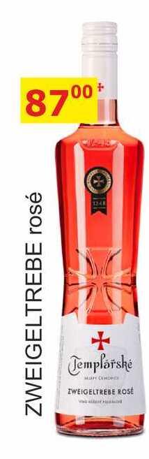 TEMPLÁŘSKÉ SKLEPY 0,75L ZWEIGELTREBE rosé