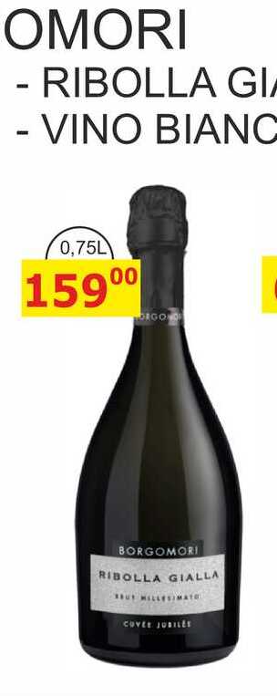 BORGOMORI PROSECCO 0,75L RIBOLLA GIALLA