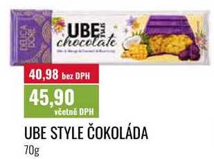 UBE STYLE ČOKOLÁDA, 70g 