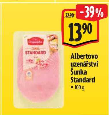 Albertovo uzenářství Šunka Standard, 100 g