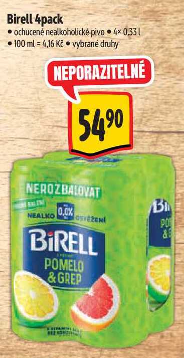 Birell 4pack, 4x 0,33 l